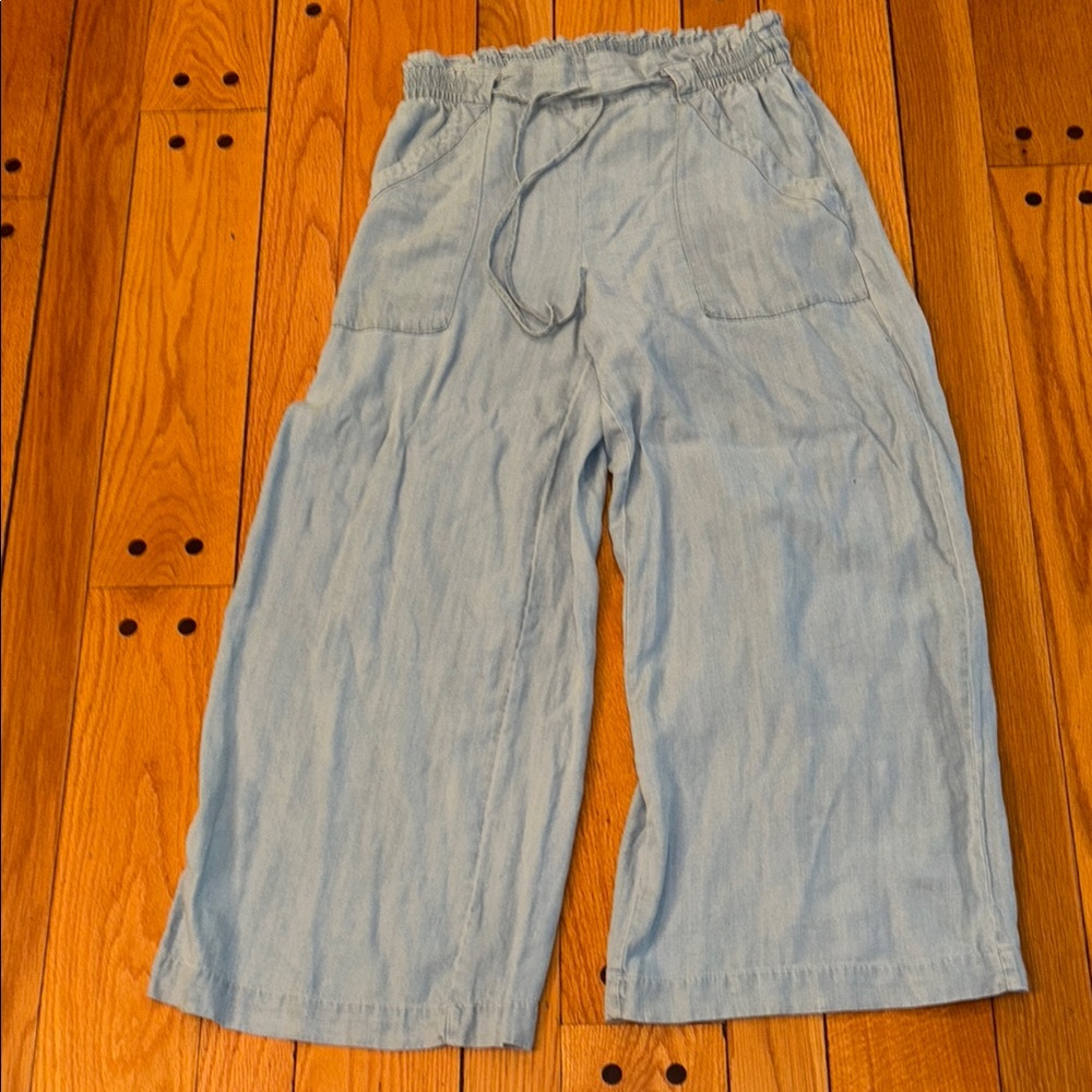 T Tahari Light Blue Wide-Leg Pants